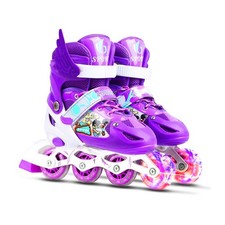 Adjustable Inline Skates For Kids Illuminating Roller Skates Set With Helme SGSU