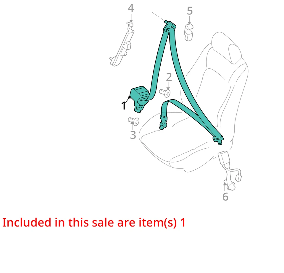 Seat Belt Front Bucket Seat Driver Retractor Fits 09-10 MAZDA 6 27784059 Foto 3 de 4