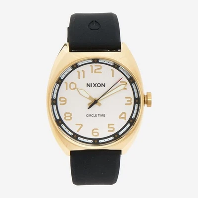 Nixon Goldfarben & Schwarz Mullet 38mm Quarz Uhr 10ATM A1365-1809-00 - Bild 1 von 4