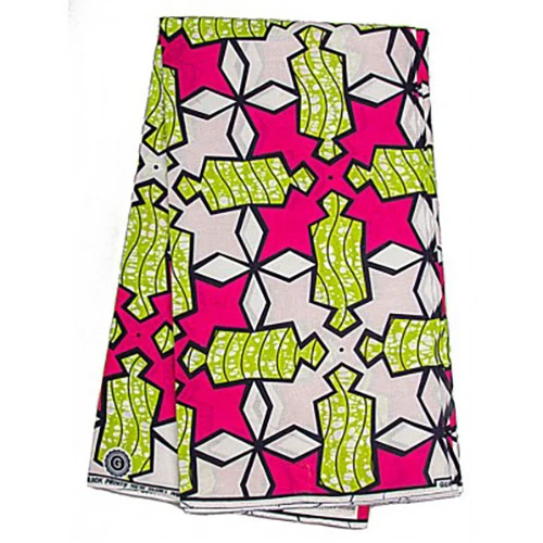 Tela con estampado de caramelo africano 3 yardas Foto 2 de 2