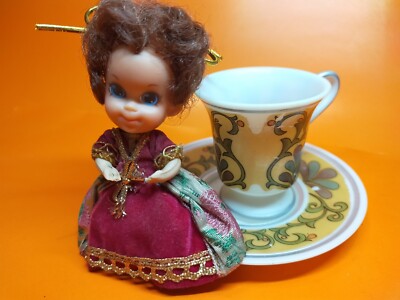 Vintage 1969 Liddle Kiddles Lady Silver Tea Party Kiddles (selten Mattel)