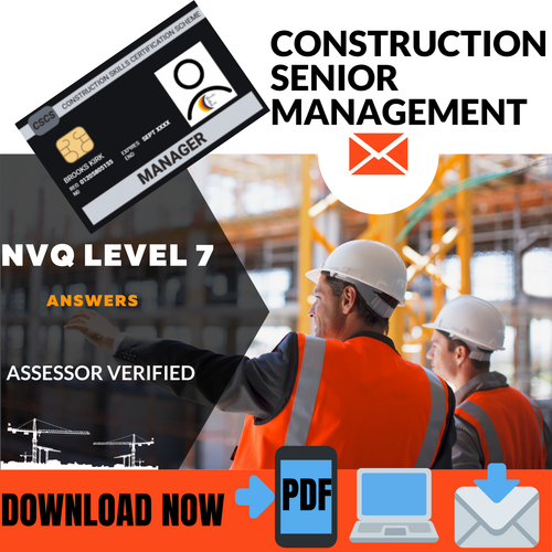 Nvq level 7 construction senior management answers to all units 2021 