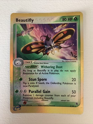 Pokémon TCG Beautifly Holo Rare 2/109 EX Ruby & Sapphire | NM | eBay