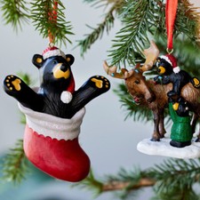 Black Bear Christmas Ornament 