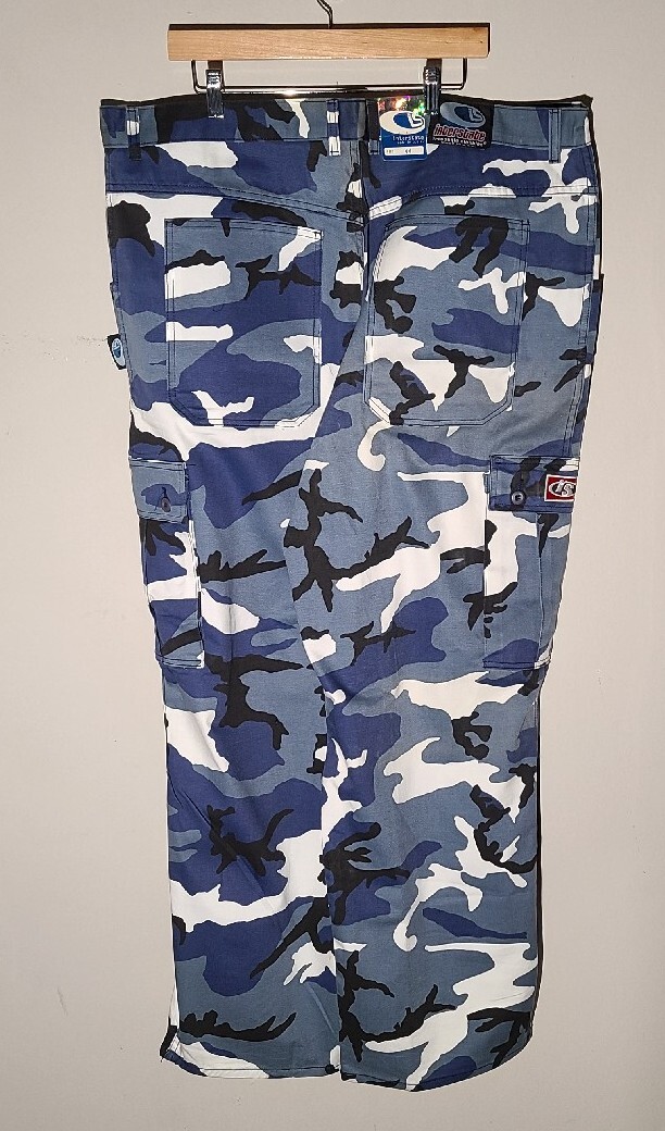 Vintage Interstate Army Camo Cargo Pants 90s USA NWT Size 44 Baggy 