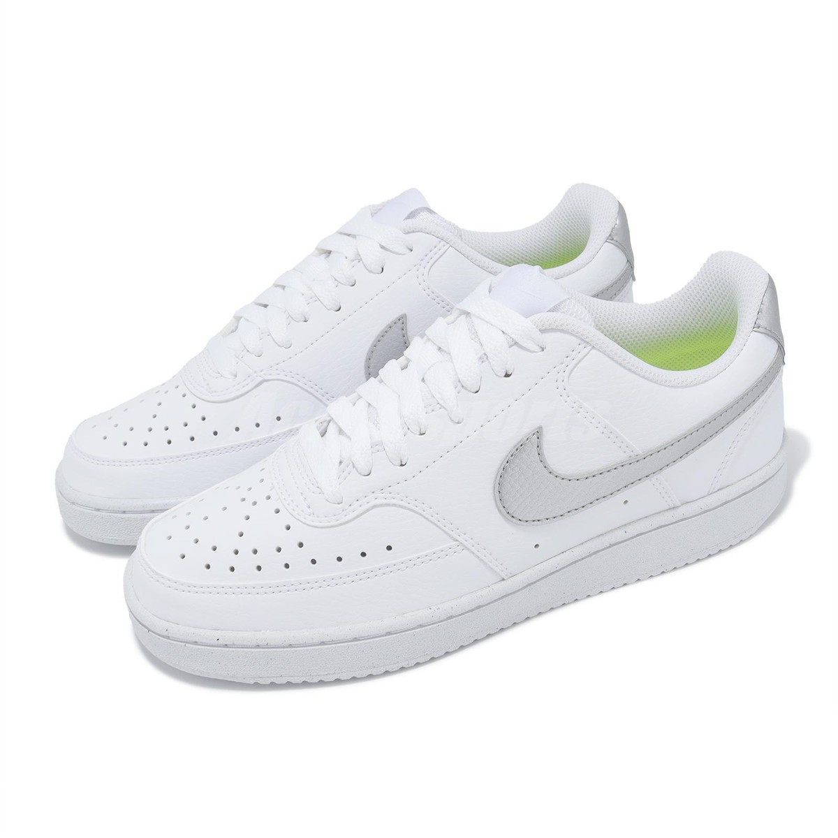 Nike★Nike Court Vision Low White ★送料・関税込★ Size 7 - Nike Court Vision Next Nature Low White Metallic