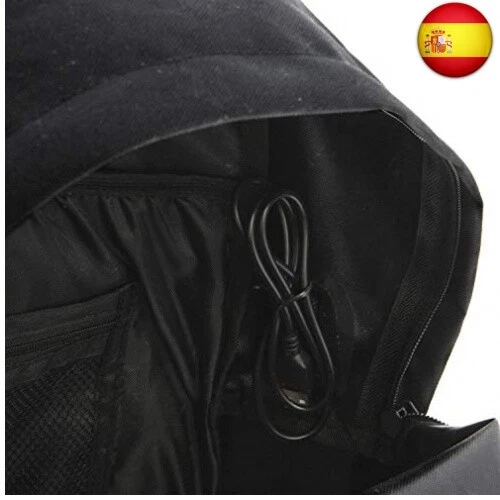 Coronel Tapiocca Hombre, Mochila Escolar y para Portatil, Negro, 20L