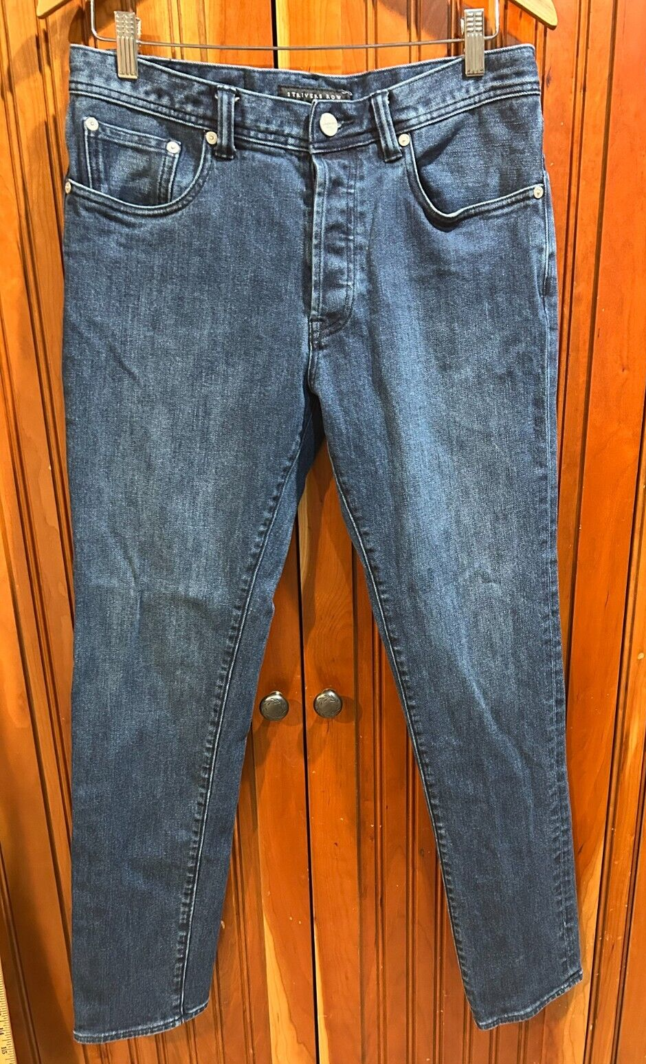 FILA Jeans denim Striver’s Row bottoni mosca gamba dritta leggero antistress 31"x31"