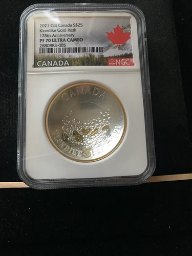 2021 Canada; Klondike Gold Rush  Silver $25 Dollar NGC Graded*PF-70 UC**Bx23