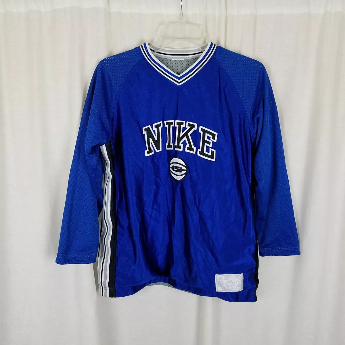 Vintage Nike Supreme Basketball Mesh Reversible Long Sleeve Jersey Shirt  Boys XL