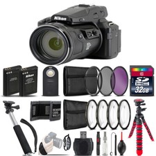 Nikon COOLPIX P950 Digital Camera  Spider Tripod  Extra Battery - 32GB Kit