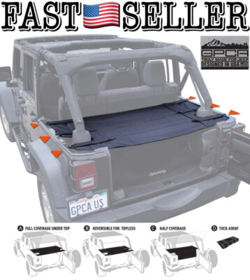 GPCA Jeep Wrangler JKU 4DR 2007-2018 TOP ON/TOPLESS Cargo Cover PRO  - NEW!