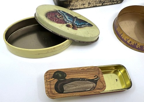 Vanity Powder and Cigarette Tin Lot 6 Melba US Atos Halbe-Funf Ration German Vtg - Picture 11 of 15
