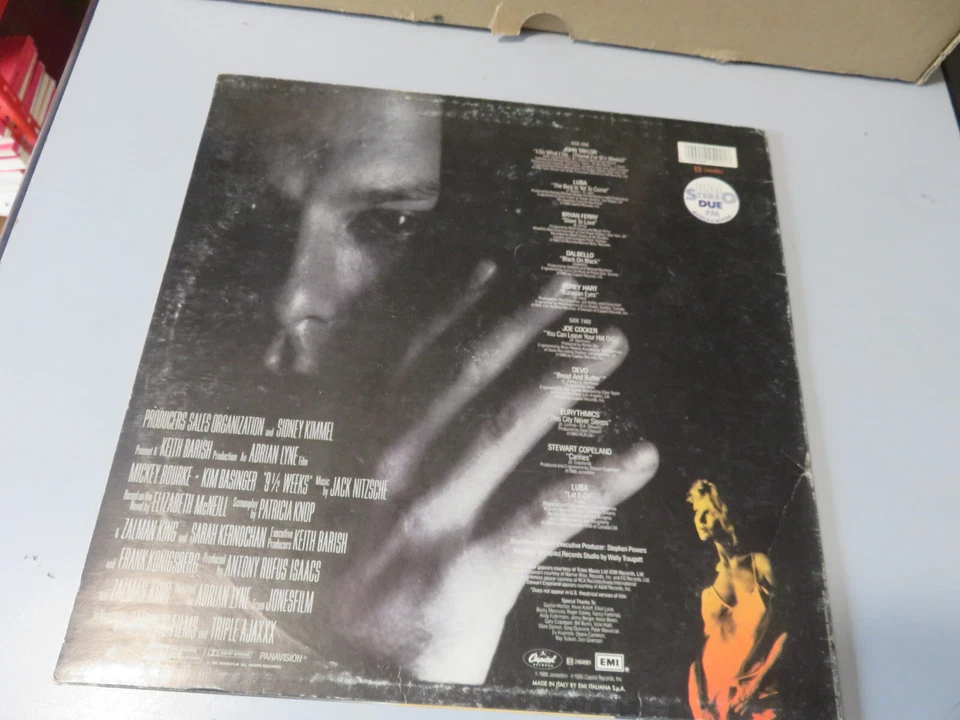 9 1/2 Weeks - Nine Weeks E 1/2 Vinyl 33 RPM 12'' Original Soundtrack 1986 - Image 4 of 4