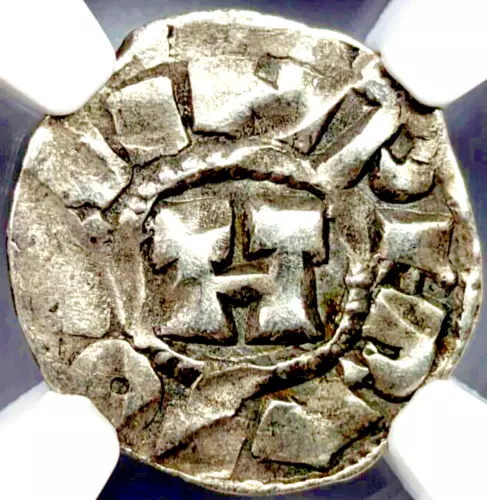 Enrico III NGC AU 58 Lucca Silver Denier Knights Templar Italy Holy Crusader