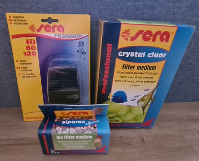 Sera Zubehör Filtermedien-Set Siporax algovec + crystal clear + Filterkartusche