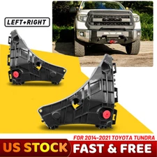 For 2014-2021 Toyota Tundra 52116-0C110 Pair Front Bumper Bracket Black