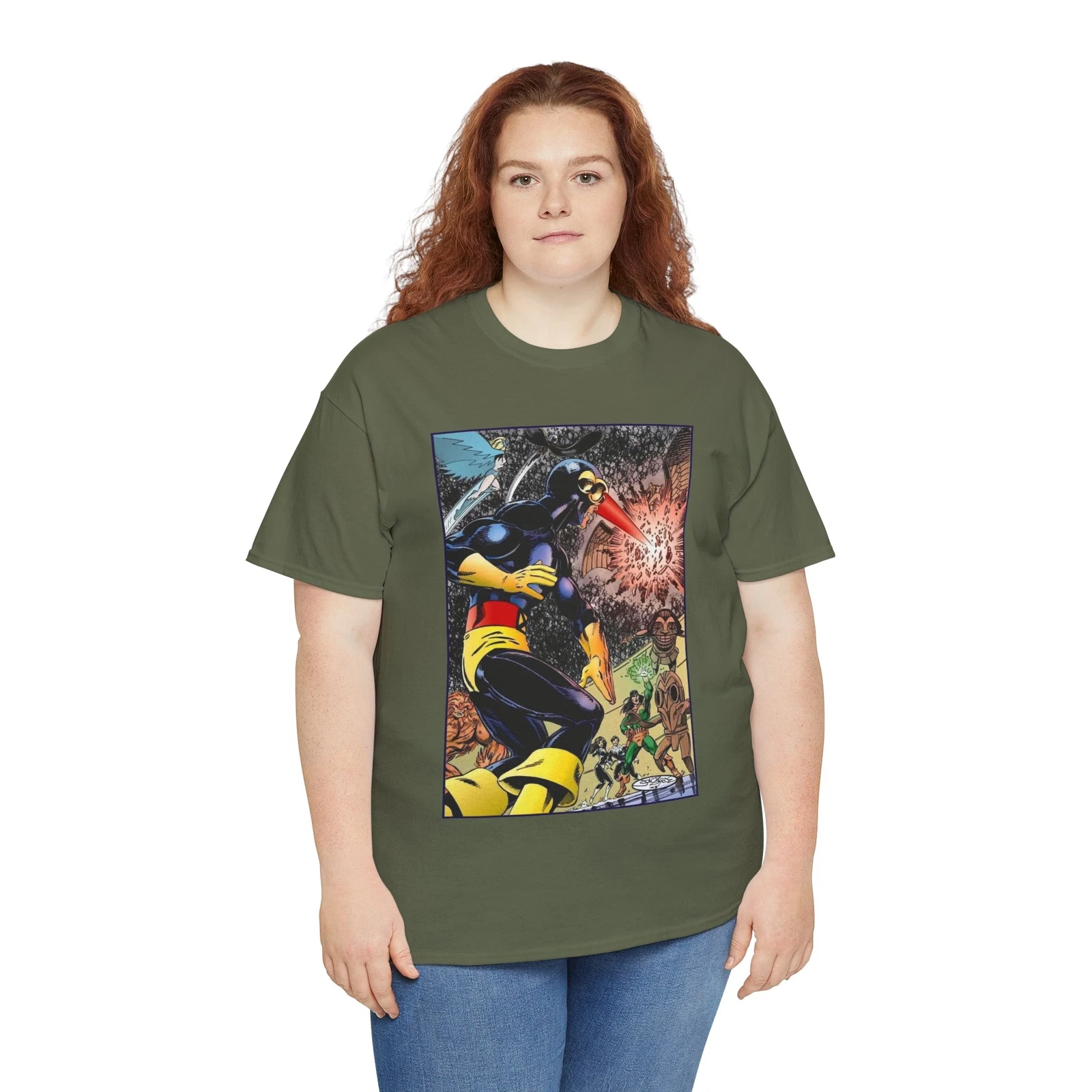 Alpha Flight Vs Cyclops T-Shirt - Marvel Comics - John Byrne Art - Snowbird