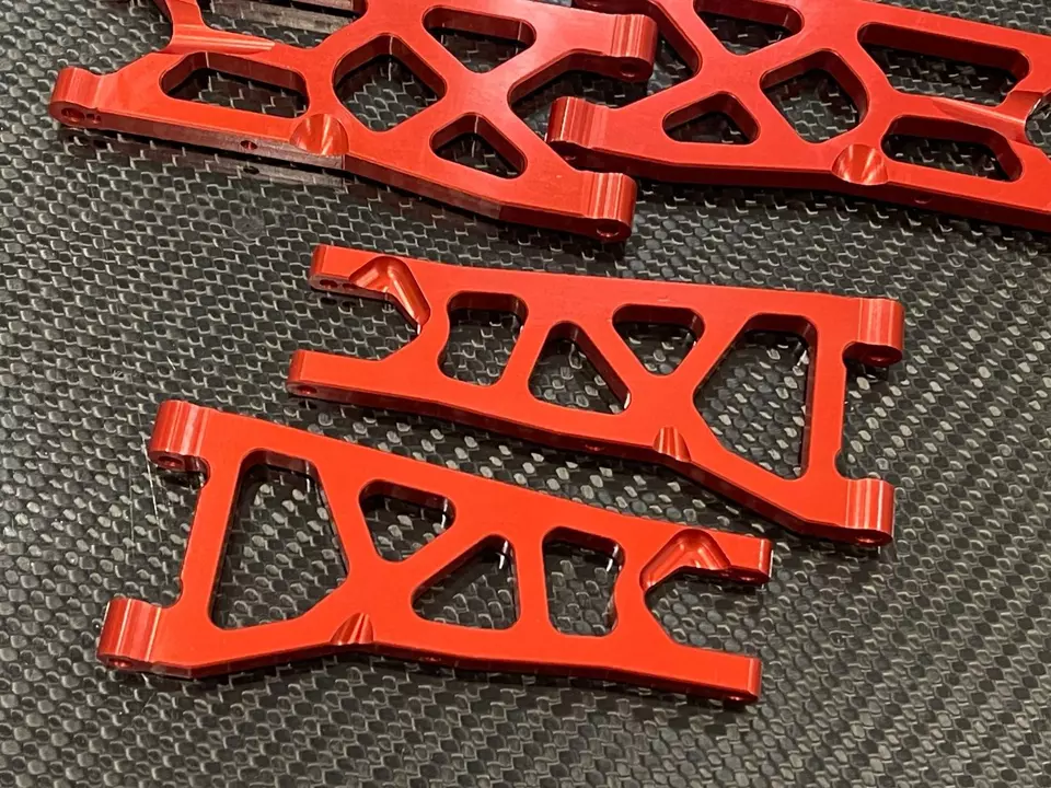 Aluminum Front & Rear Suspension A Arms for Arrma Big Rock 3S BLX MEGA Red - Image 2 of 3
