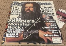 ROB ZOMBIE SIGNED ROLLING STONE MAGAZINE JSA AUTOGRAPH WHITE NO LABEL