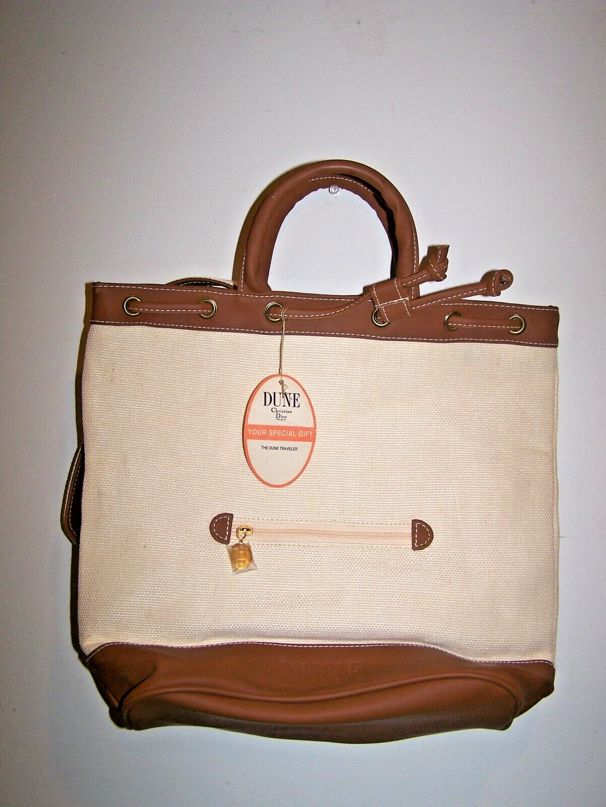 CHRISTIAN DIOR PARIS LA DUNE SAC DE VOYAGEUR TOILE ÉCHARPE BAGAGE PARFUM FOURRE TOUT NEUF AVEC ÉTIQUETTE