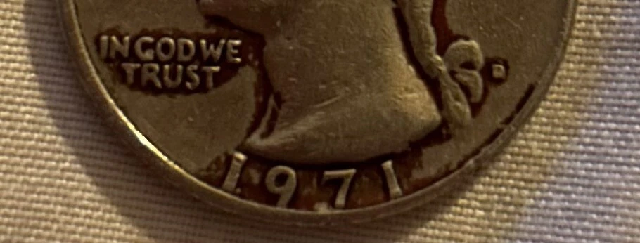 1971 Quarter dollar D multiple errors - Image 4 of 4