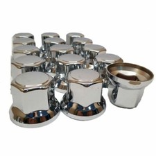 60x 33 mm Wheel Nut Cover Chrome Caps for Mercedes Man Daf Scania Volvo Iveco