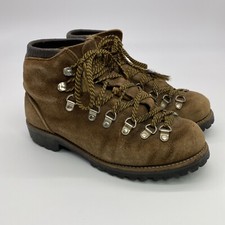 VTG VASQUE VOYAGEUR BROWN LEATHER MOUNTAINEERING/TRAIL/HIKING BOOTS 7.5 N VIBRAM