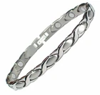 Ladies Stainless Steel One Color Magnetic Bracelet Bangle M L Size Aches & Pains