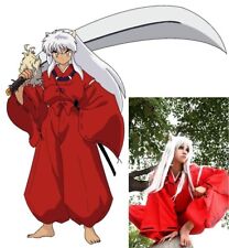 INUYASHA Half Demon Red Kimono Suit Outfit Adult Costume Cosplay Halloween ZG