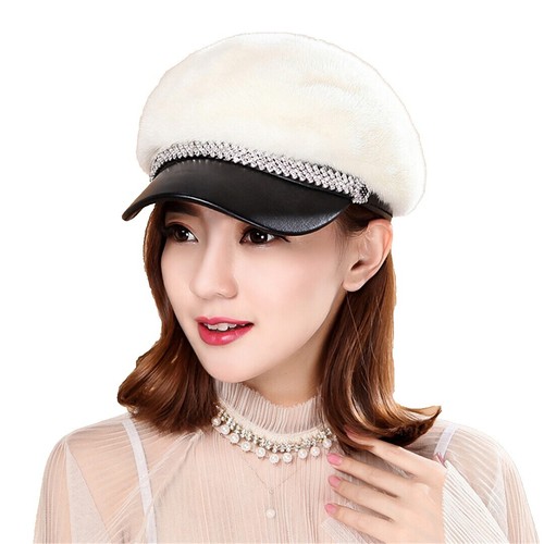 BETSEY JOHNSON KIDS GIRLS BEIGE SEQUIN FAUX FUR WINTER HAT  display picture 3