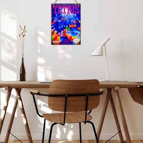 TETRIS NES Metal Wall Sign Vintage Retro Gaming Print Arcade Man Cave Gamer Gift