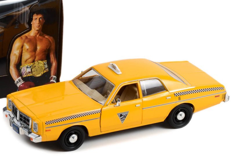 Modèle Réduit Dodge Monaco Taxi 1978 - Rocky III - Échelle 1:18 Greenlight - Neuf