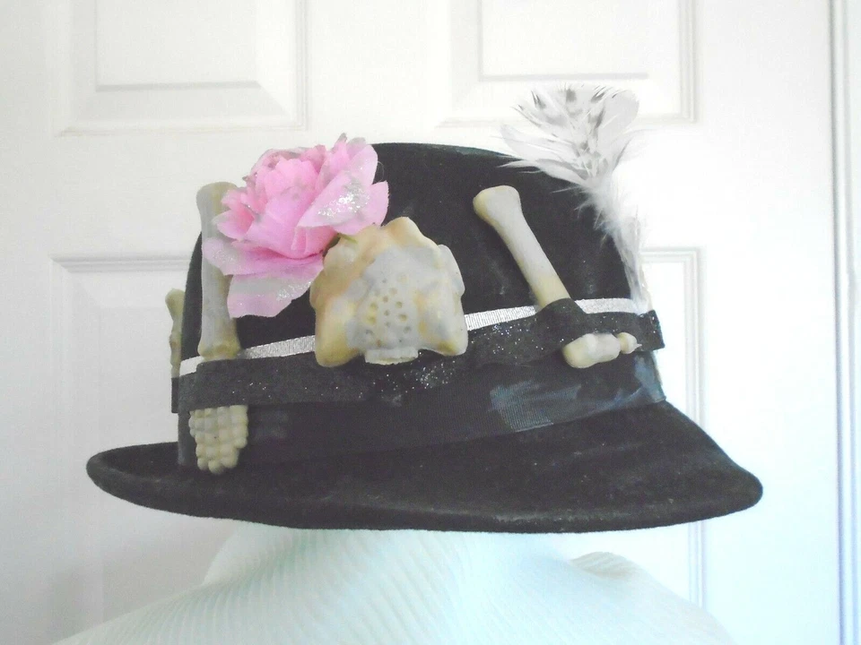 HALLOWEEN COSTUME - Large - Hat - THEME-DAY OF THE DEAD - UNISEX - Black - Image 4 of 4