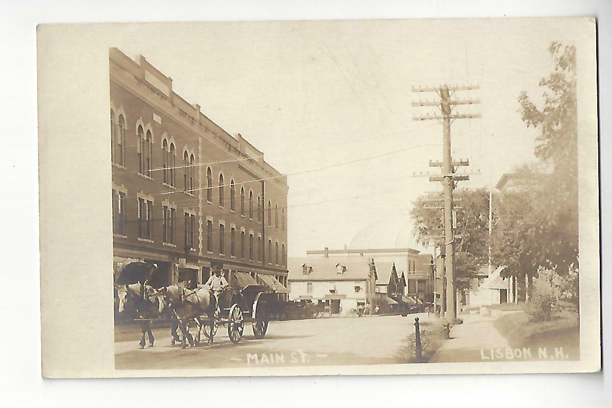 Lisbon, New Hampshire, Main St. RPPC eBay