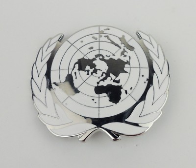 UNITED NATIONS PEACEKEEPING FORCES BLUE BASEBALL CAP PKO UN BLUE HAT/ BADGE