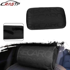 Fabric Headrest Pillow Supports Racing Neck Rest Seat Material 2PCS Black