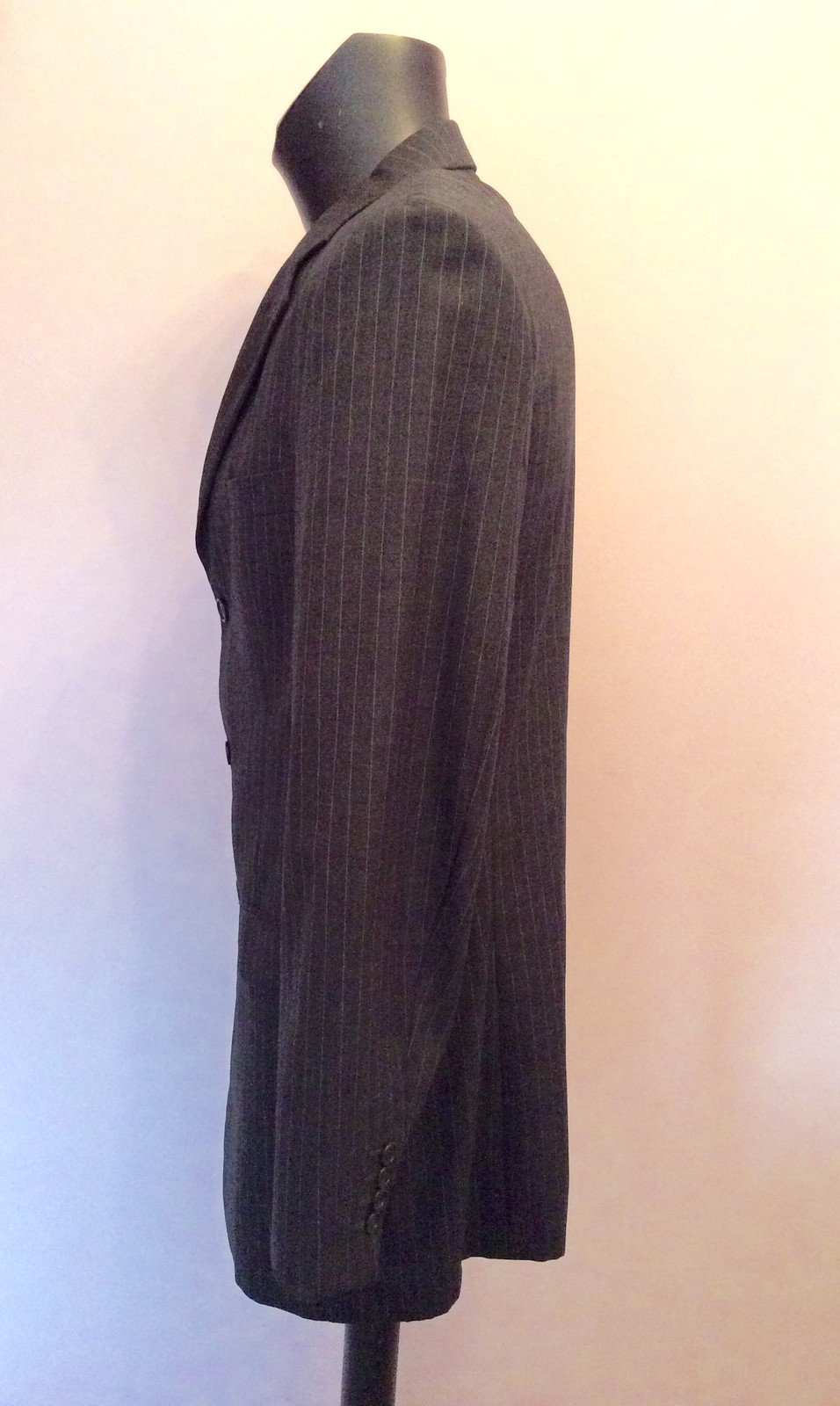 GIACCA TUTA YVES SAINT LAURENT GRIGIO SCURO GESSO IN LANA TAGLIA 40L