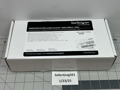 StarTech Gigabit Ethernet fiber media converter - 850nn MM LC - 550m MCM1110MMLC