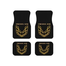 Black with Beige Logo, Firebird Trans Am, Set of 4 Car Mats ,Gift