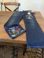 NWT Weekend by Max Mara RONCOLO Pant Denim Ultramarine Size 12 MSRP 325