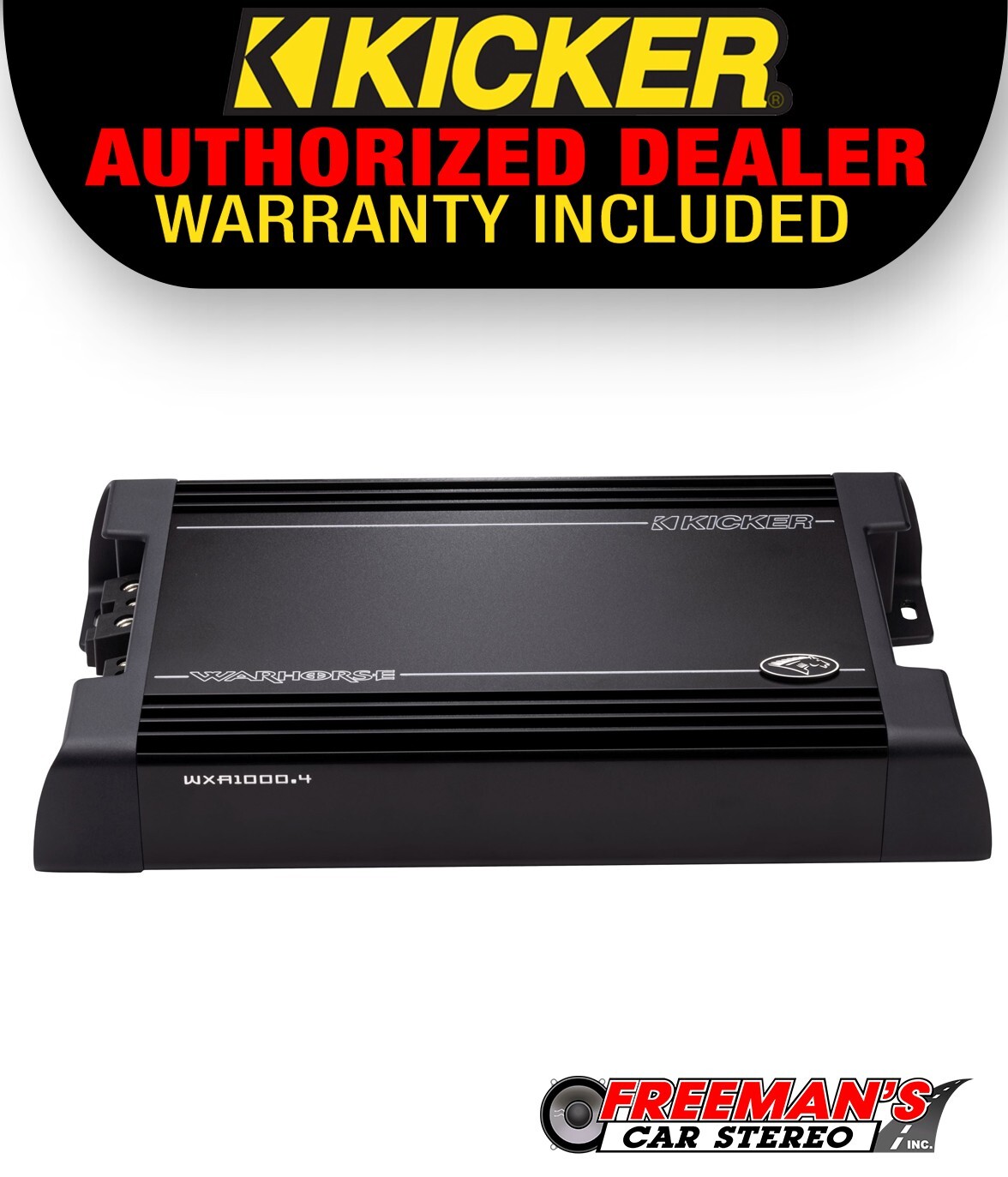 Kicker 49WXA1000.4 Warhorse 4-Channel Amplifier | 250W RMS x 4 Competition Grade