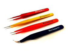 4pcs High Quality Fine Tipped Micro Tweezers Stainless Steel Kit