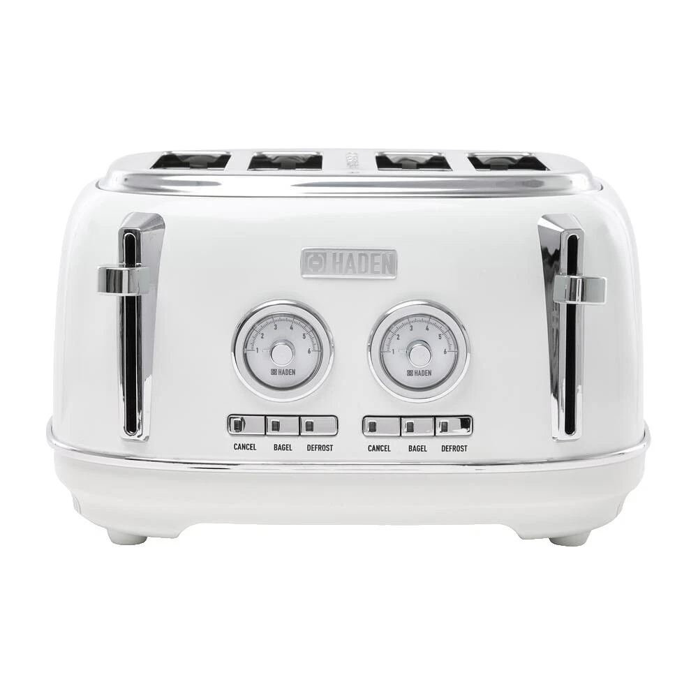 White Wide-Slot/Bagel Toaster Toasters