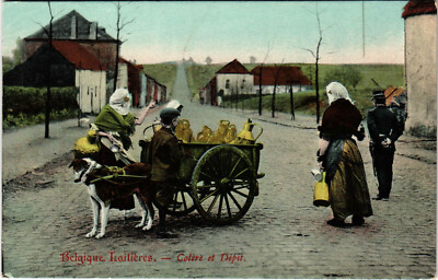 PC CPA HUNDE, BELGIQUE LAITIÉRES, COLÉRE ET DÉPIT, alte Postkarte (b17222)