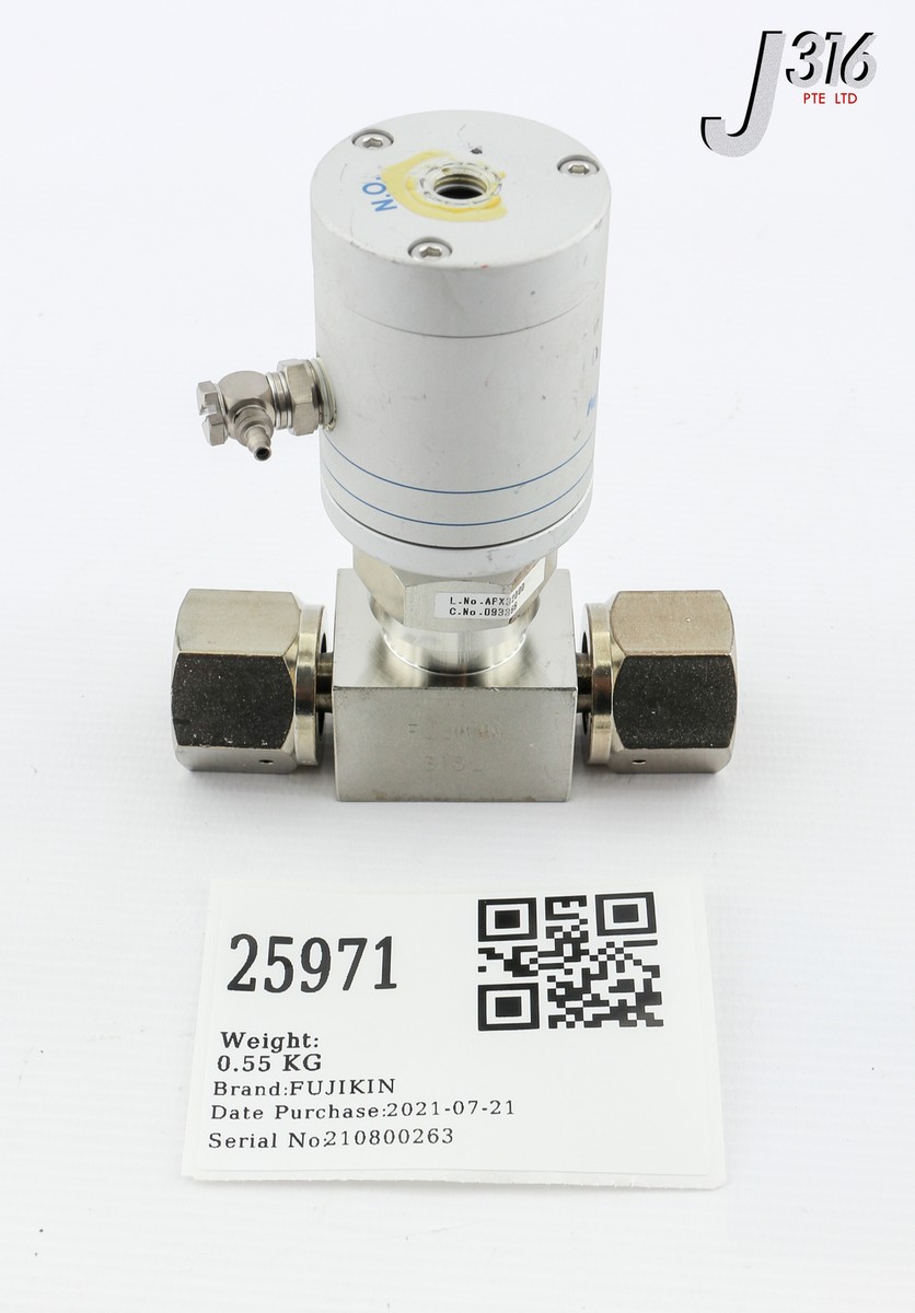【L.COM】 25971 FUJIKIN 1/2'' VCR DIAPHRAGM VALVE TYPE N.O. O.P 0.34~0.49MPA