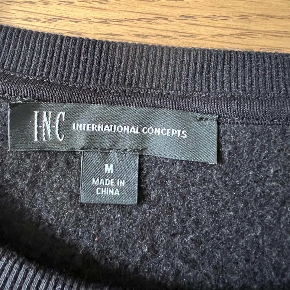 INC International Concepts Womens Illusion Sweatshirt Black Size Medium Witchy - Image 3 of 4