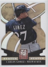 2014 Panini Donruss Elite Status Gold Die-Cut 24/49 Carlos Gomez #30 0q1p
