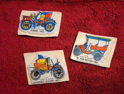 Puffy Sticker Car Auto Locomobile Steamer 1901 De Dion 1902 Humber 1903 1970er