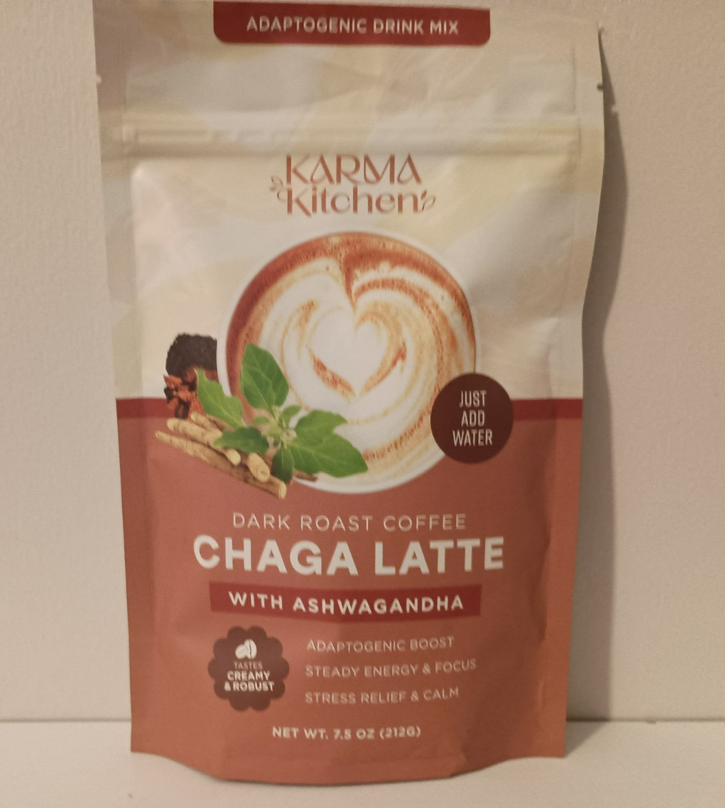 Karma Kitchen Dark Roast Chaga Mushroom Latte with  Ashwagandha & Adaptogens